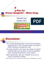 10 Step: Marketing Plan For (Fiesta Spaghetti - White King)