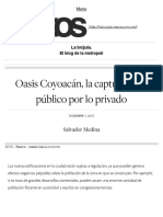 CD - Oasis Coyoacán, La Captura de Lo Público Por Lo Privado - La Brújula