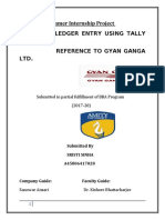 Summer Internship Project Study On Ledger Entry Using Tally With Reference To Gyan Ganga LTD