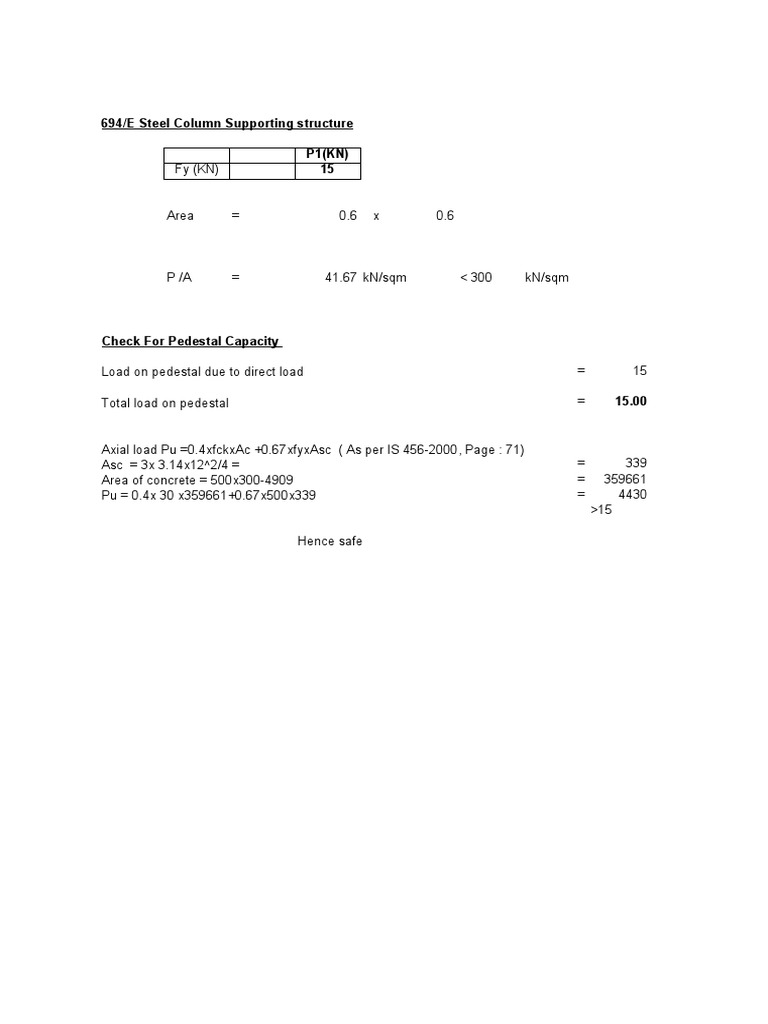 PEDESTAL PDF Civil Engineering Structural Engineering