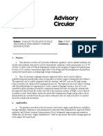Damage Tolerance of Hole: 8/28/09: Subject Date Ac No Initiated by