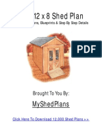 Free 12 x 8 Shed Plan With Illustrations, Blueprints & Step By Step Details