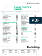 Commodities For Equities Key Functionality: Equity Fundamental Analysis Economics/Statistics/Forecasting
