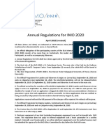 Annual Regulations For IMO 2020: April 2020 (Revised)