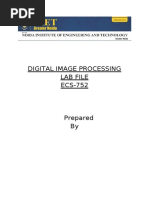 Digital Image Processing Lab File ECS-752: Shree Bankey Bihari Institute of Technology (SB-BIT) - Meerut