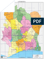 Carte de Cote Ivoire Administrative PDF