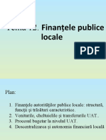 Tema 12. Finanţele Publice Locale 28,04.2020