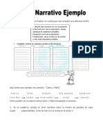 Actividad de Un Texto Narrativo 5°