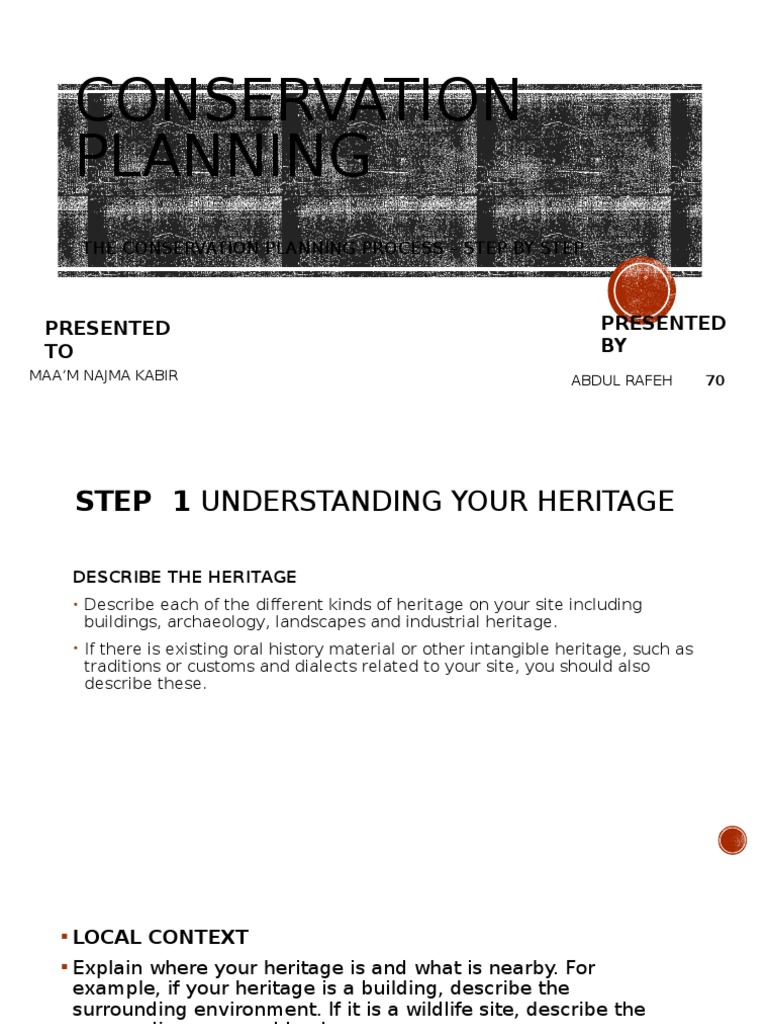 Heritage Conservation Planning Guide | PDF | Landscape | Archaeology