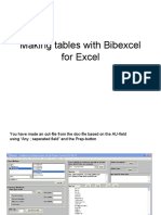 Making Tables With Bibexcel For Excel