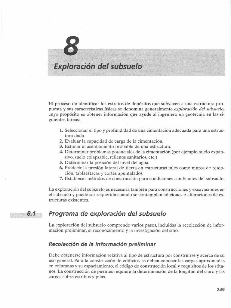 Exploracion Del Subsuelo Pdf Pdf Fundación Ingeniería Suelo