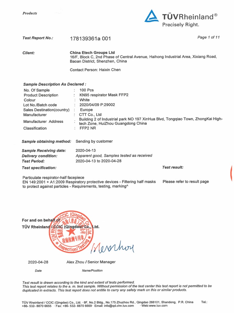 Tuv Ce Report | PDF