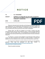 Summary of Guidelines On The Filing of Reports During The ECQ PDF