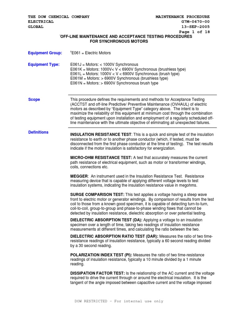G7M-0670-00 - Off-Line Maintenance & Acceptance Testing Procedures For ...
