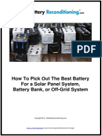 How To Pick Out The Best Battery For A Solar Panel System, Battery Bank, or Off Grid System