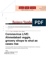 Coronavirus LIVE: Ahmedabad Veggie, Grocery Shops To Shut As Cases Rise