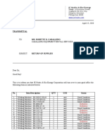 Transmittal: Cagayan de Oro City, Misamis Oriental, Philippines 9000