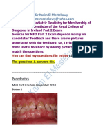 MFD Part 2 - Pediatric Dentistry Qs & Answers