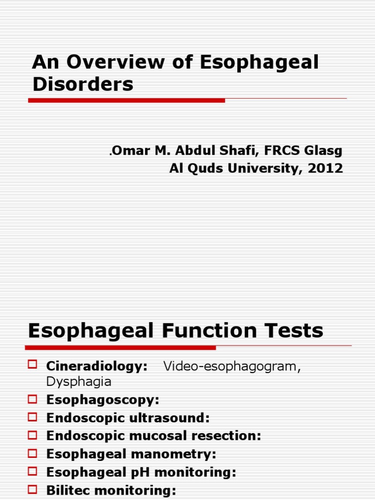 Comprehensive Guide to Esophageal Disorders | PDF | Esophagus ...