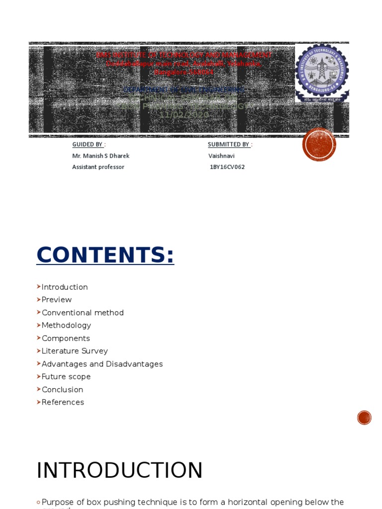 Box Pushing Technology Overview | PDF | Precast Concrete | Civil ...