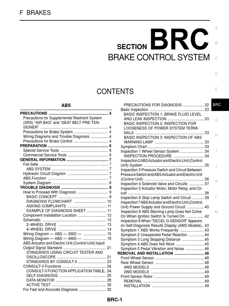 Brake System Troubleshooting Guide | PDF | Anti Lock Braking System ...