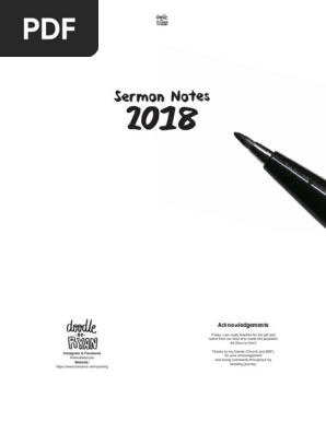 2018 - Sermon Notes
