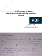 Unit III Multicomponent System Chemical Potential Ideal and Non Ideal Solutions