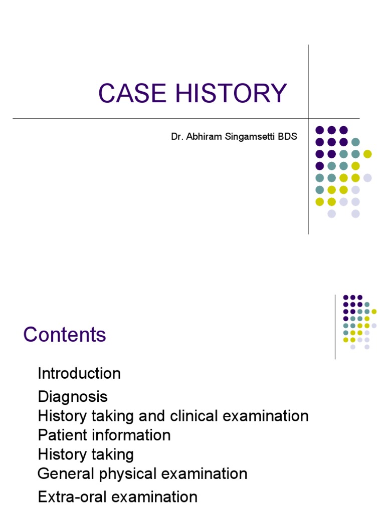 Orthodontic Case History PDF Medical Diagnosis Orthodontics