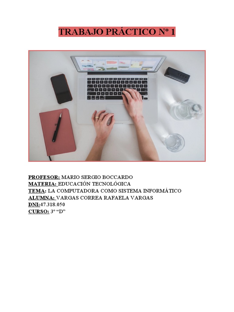 TRABAJO PRÁCTICO #1 Tecnologia | PDF | Periférico | Hardware de la ...