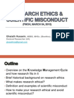 Research Ethics & Scientific Misconduct: (FMOH, MARCH 04, 2015)