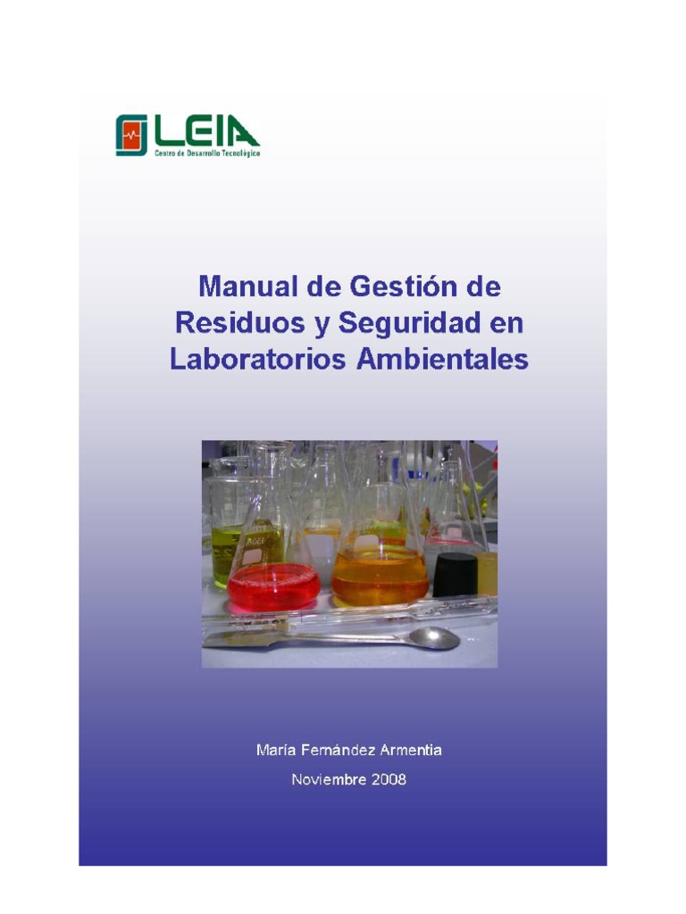 Manual de Gestion de Residuos y Seguridad en Laboratorios | PDF ...