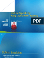 Modul Ke - Public Speaking. Ruang Lingkup Public Speaking. Fakultas ILMU KOMUNIKASI. Sujanti, M.Ikom. Program Studi Hubungan Masyarakat