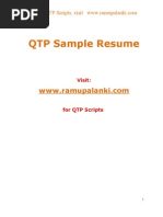 QTP Sample Resume