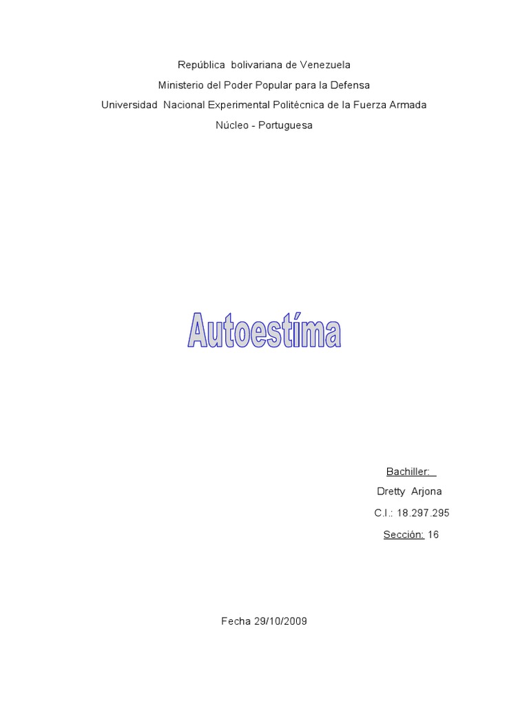 Autoestima y su impacto en el éxito | PDF | Autoestima | Conceptos ...