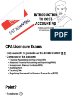 To Cost Accounting: Patrick Louie E. Reyes, CTT, Micb, Rca, Cpa