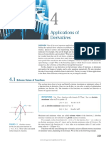 Applications of Derivatives (Extreme Values of Functions)