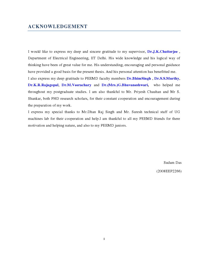 Thesis Acknowledgements | PDF | Technology & Engineering