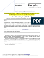 Contemporary Issues of Quality Management: Relationship Between Conformity Assessment and Quality Management