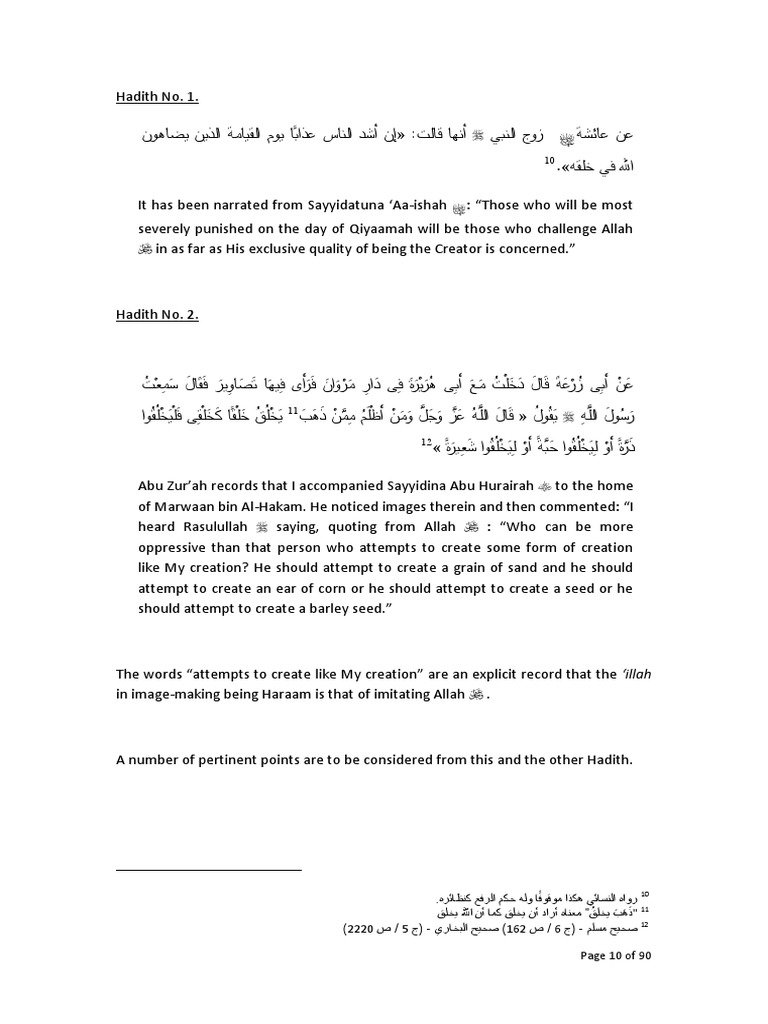 Hadith on Image Making and Punishment | PDF | God In Islam | Wheat