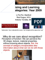 Recognizing and Learning Object Categories: Year 2009
