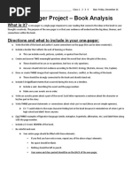 Outsiders One-Pager Project Guide | PDF | Writing | Communication
