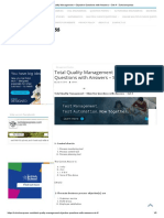 Total Quality Management - Objective Questions With Answers - Set 4 - Scholarexpress