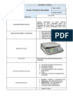 Ficha Tecnica de Balanza