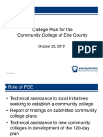 College Plan For The Community College of Erie County: October 29, 2019