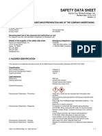 Safety Data Sheet: 1. Identification of The Substance/Preparation and of The Company/Undertaking