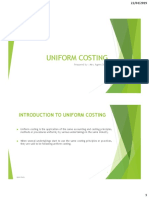 Introduction To Uniform Costing