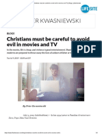 Christians Must Be Careful To Avoid Evil in Movies and TV - Blogs - Lifesitenews