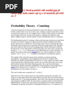 Probability Theory - Counting