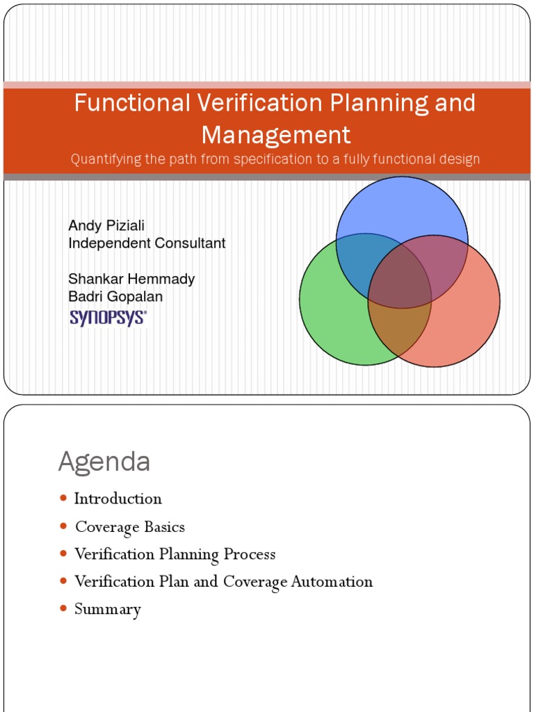 Verification Planning Methodologies | PDF | Formal Verification | Top ...