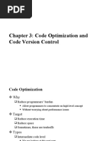 Chapter 3: Code Optimization and Code Version Control